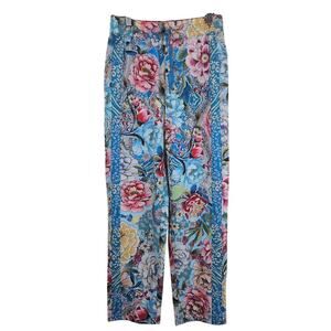 Johnny Was Active Prisma Straight Leg Spring Floral Track Pant Size Xsmall